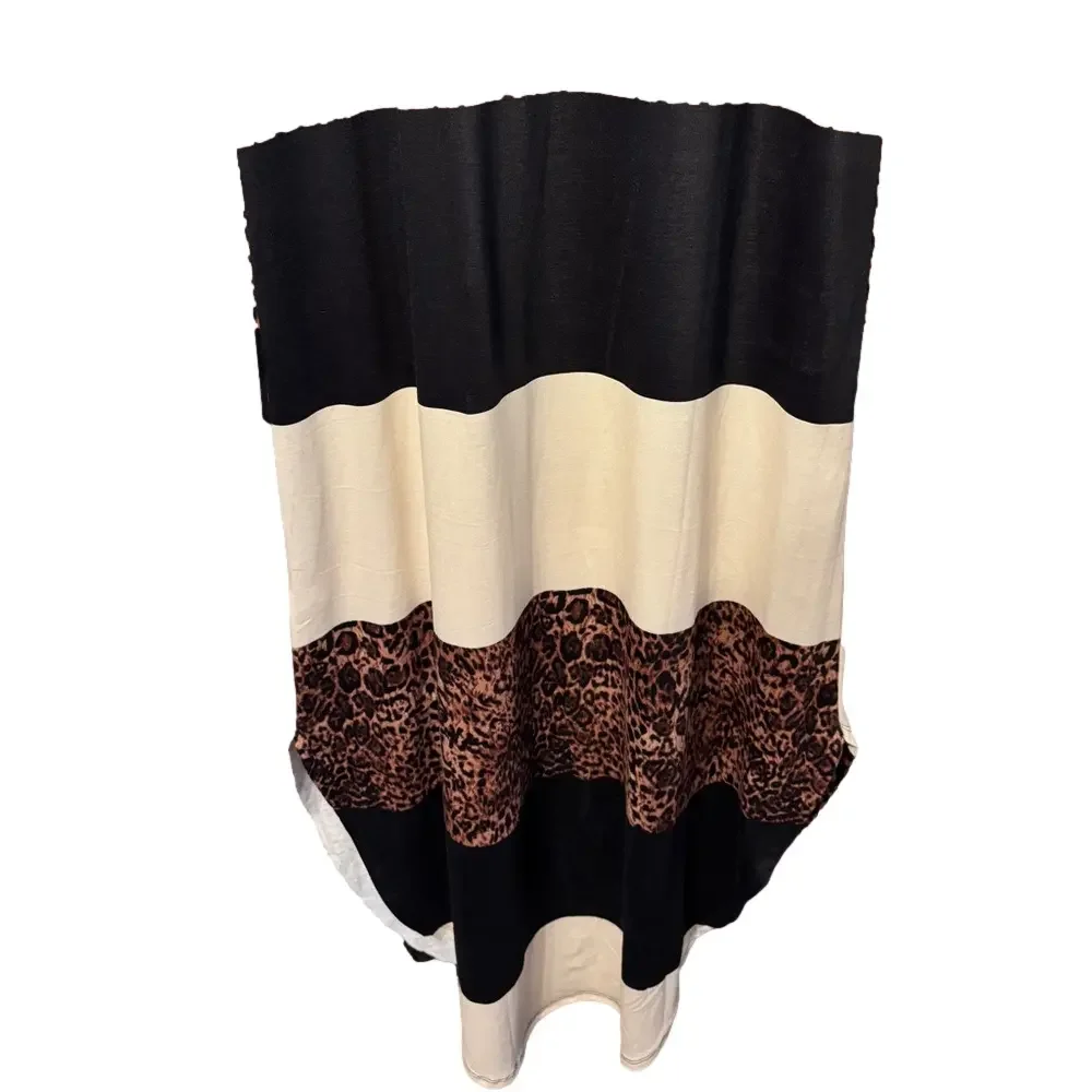 LuLaRoe Macy V-Veck Cream and Black Maxi Dress with Leopard Accents NWT Size M - Picture 4 of 7